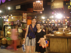 Singapore (Sept 10-17 09) - Me and Mag in the food court